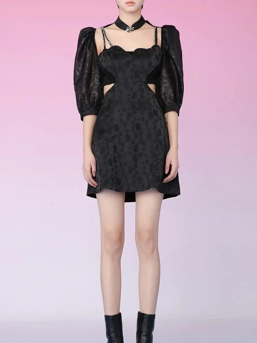Mukzin Jacquard Mini Dress